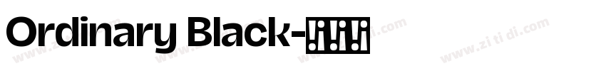 Ordinary Black字体转换